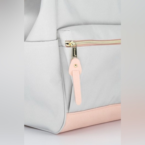 Himawari Contrast Waterproof Canvas Backpack Bag with Side Pockets - Picture 8 of 13